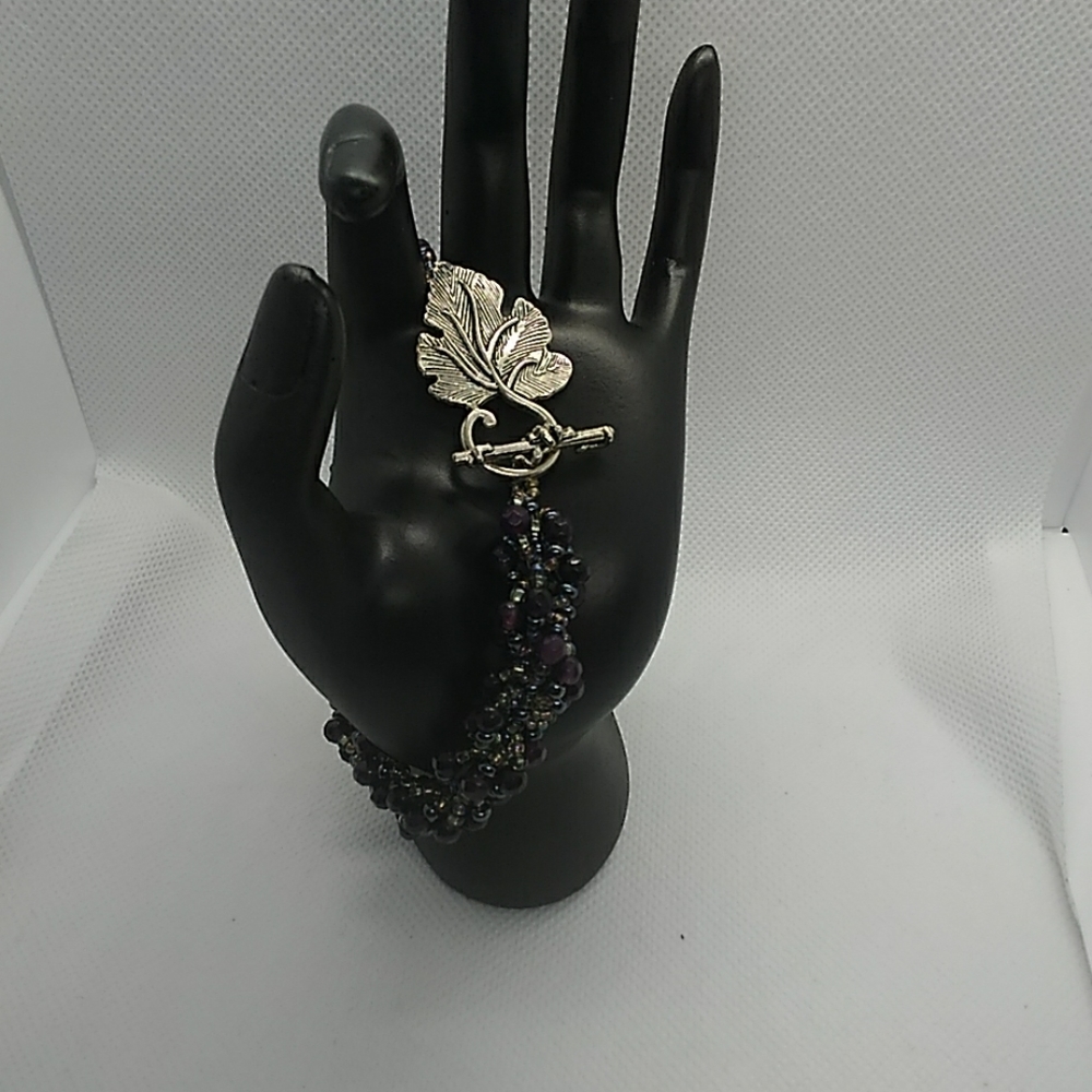 Handmade Amethyst Beaded Bracelet
